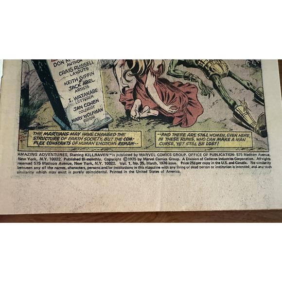 Marvel Comics, Amazing Adventures, War of the Worlds #35, 1975 Good Vintage - Picture 4 of 6